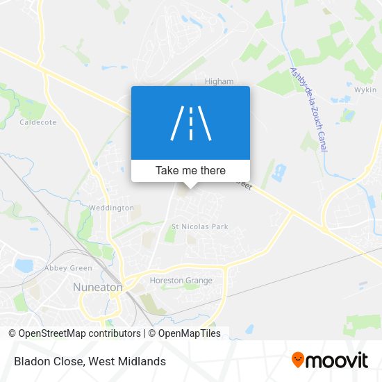Bladon Close map