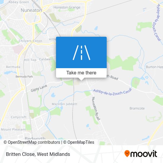 Britten Close map