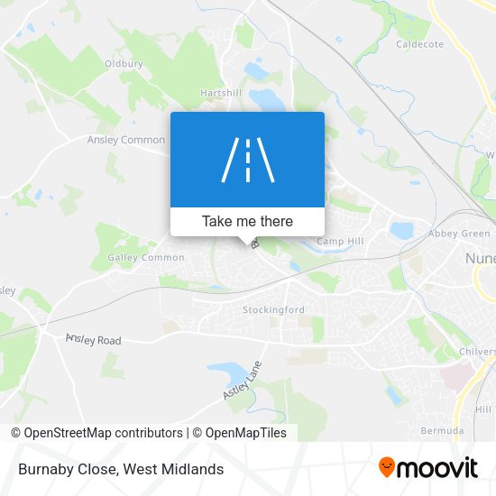 Burnaby Close map
