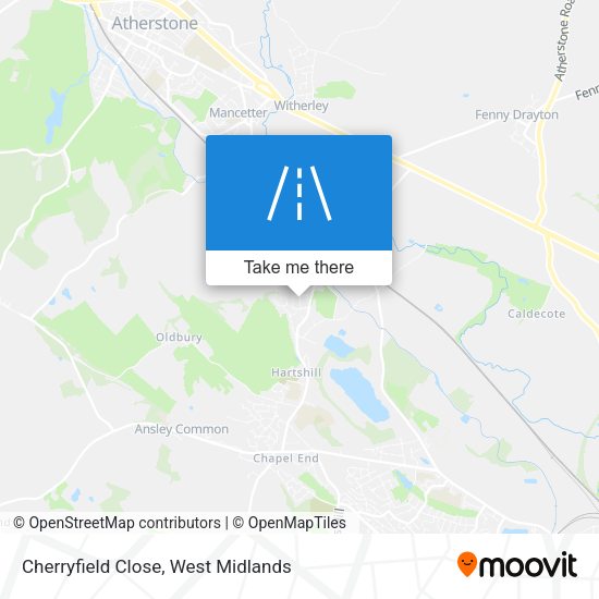 Cherryfield Close map