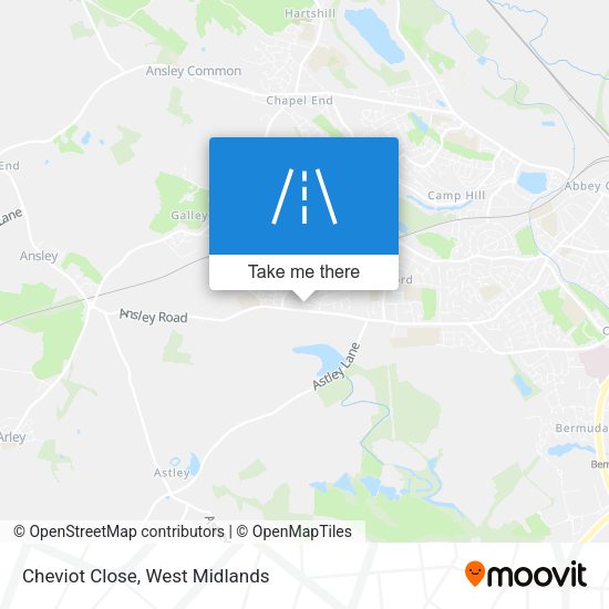 Cheviot Close map