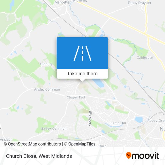 Church Close map