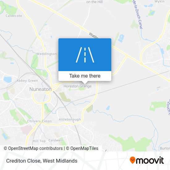 Crediton Close map