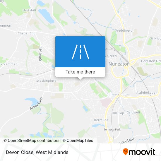 Devon Close map