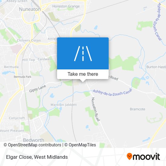 Elgar Close map