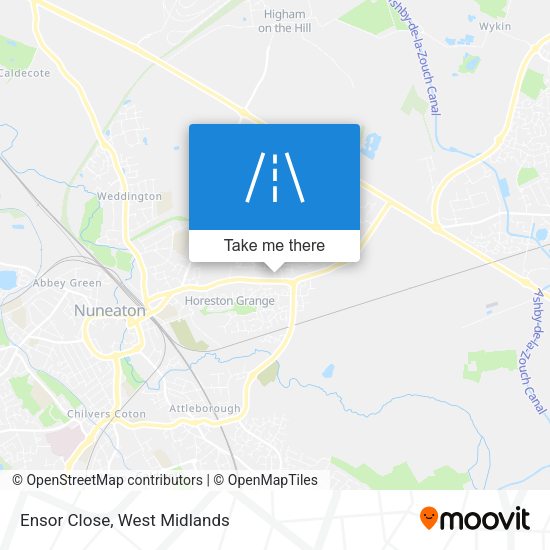 Ensor Close map