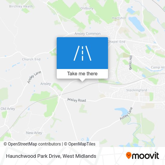 Haunchwood Park Drive map