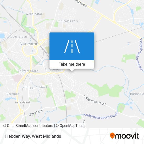 Hebden Way map