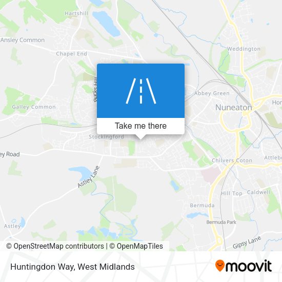 Huntingdon Way map