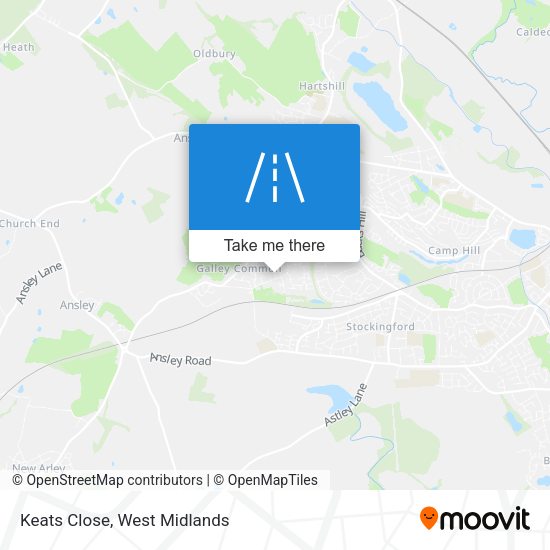 Keats Close map