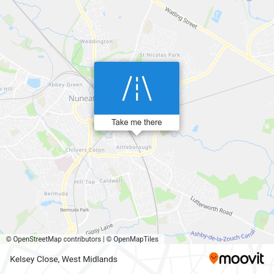 Kelsey Close map