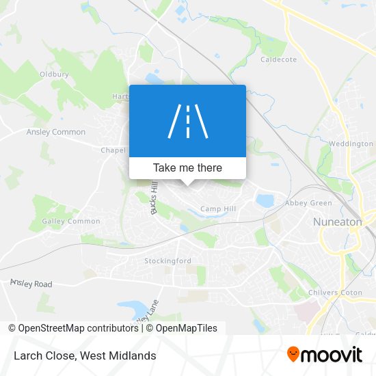 Larch Close map