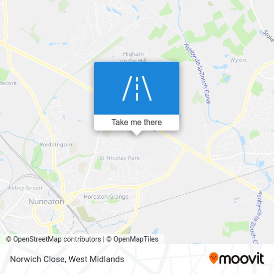 Norwich Close map