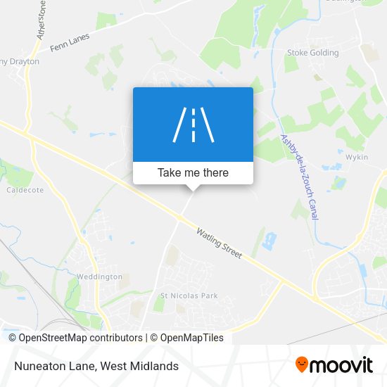Nuneaton Lane map