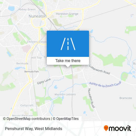 Penshurst Way map