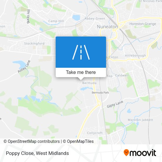Poppy Close map