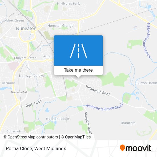 Portia Close map