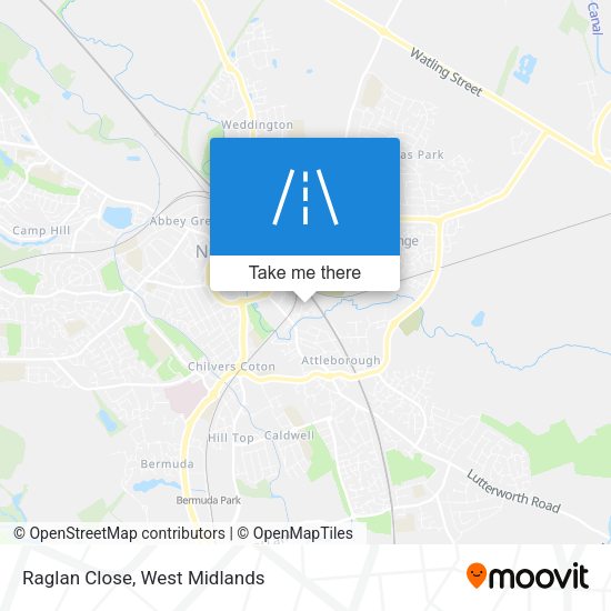 Raglan Close map