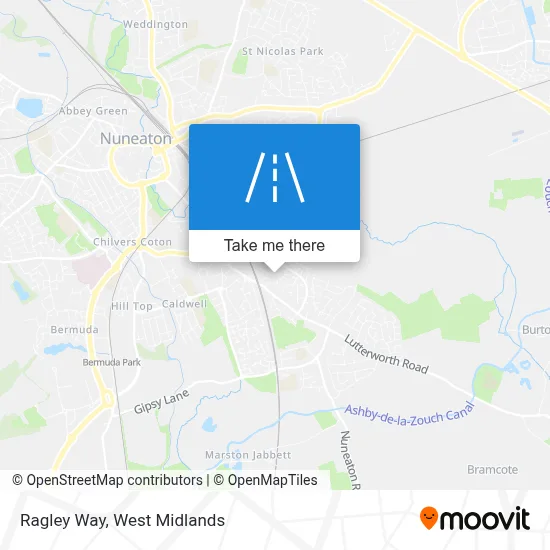 Ragley Way map