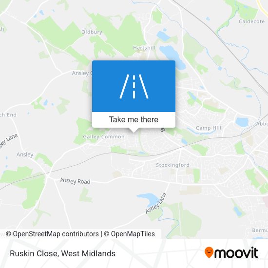 Ruskin Close map