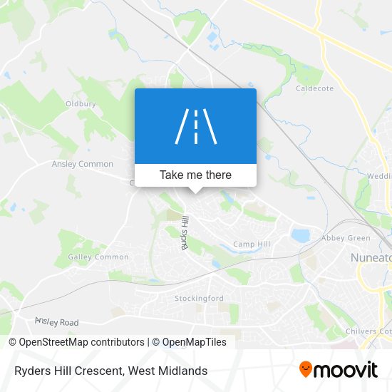 Ryders Hill Crescent map