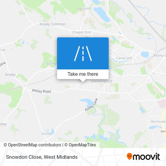 Snowdon Close map