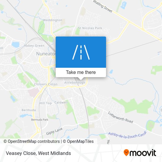 Veasey Close map