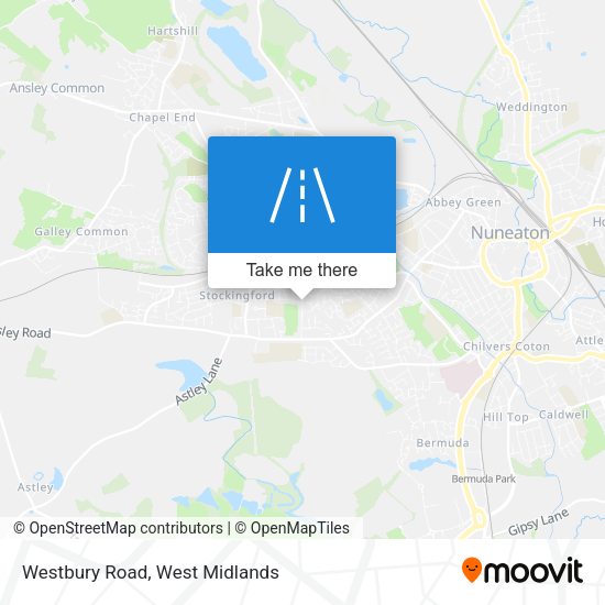 Westbury Road map