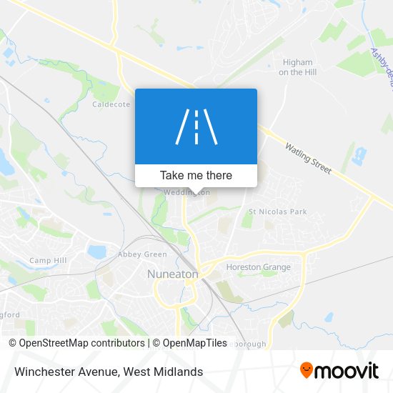 Winchester Avenue map