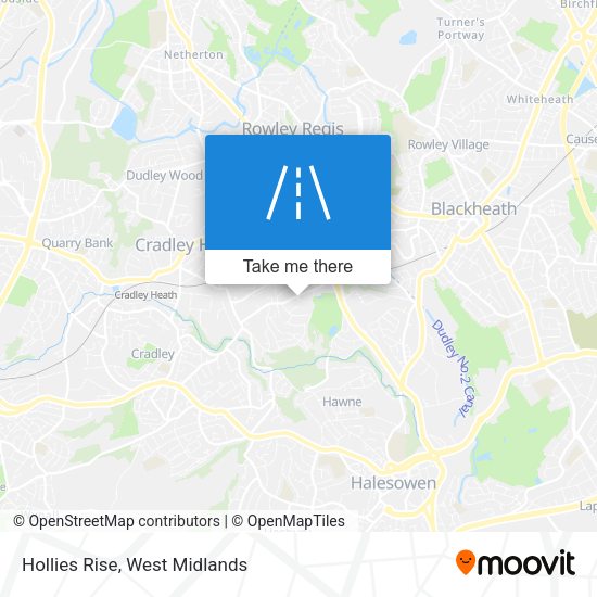 Hollies Rise map