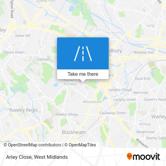 Arley Close map