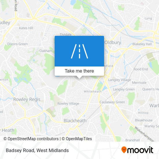 Badsey Road map