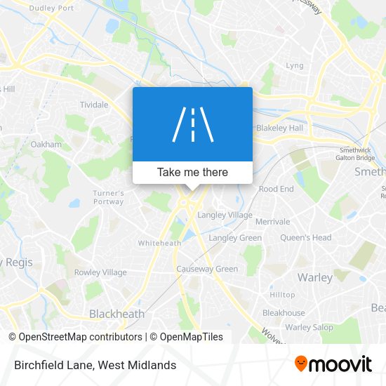 Birchfield Lane map