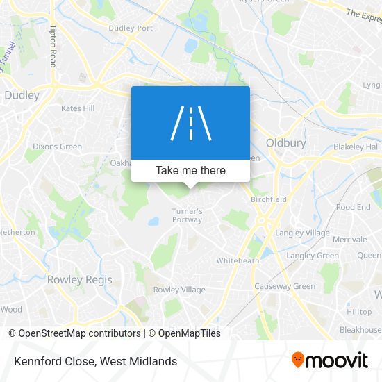 Kennford Close map