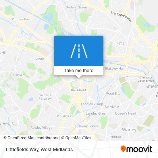 Littlefields Way map