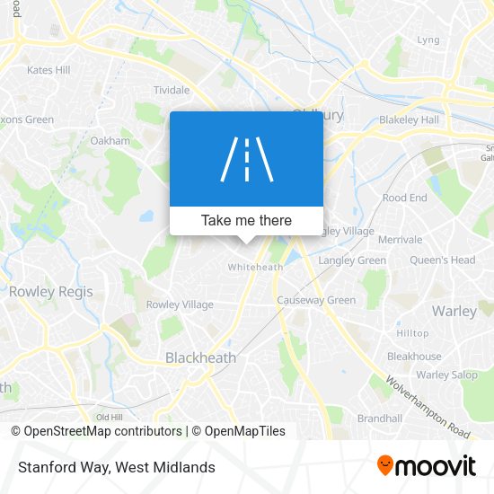 Stanford Way map