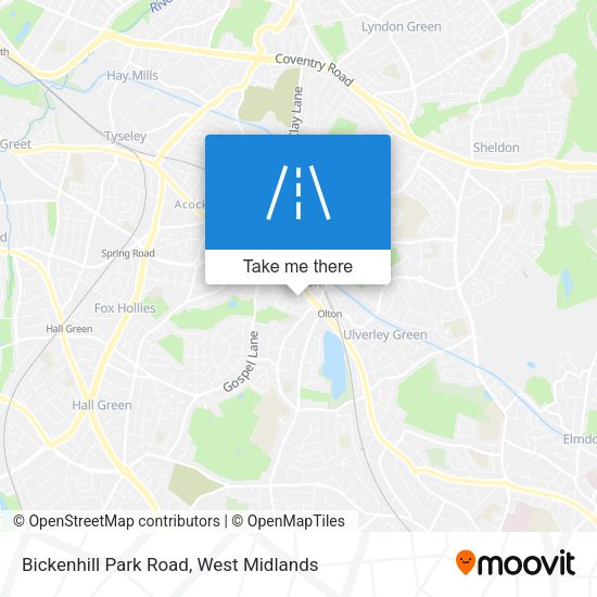 Bickenhill Park Road map