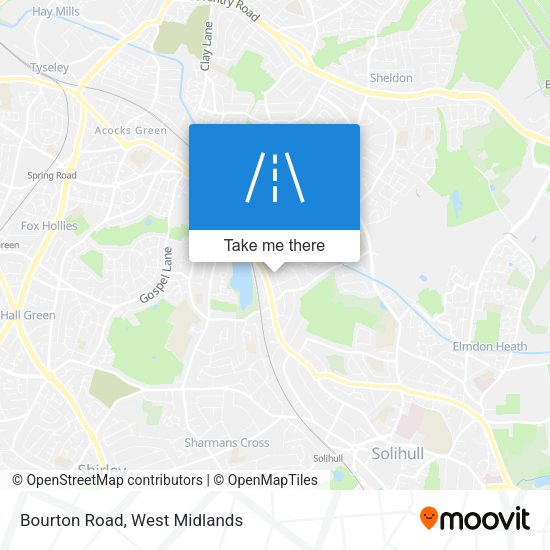 Bourton Road map