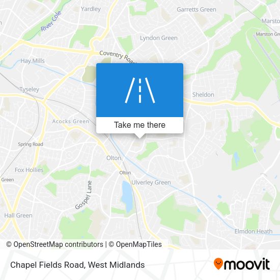 Chapel Fields Road map