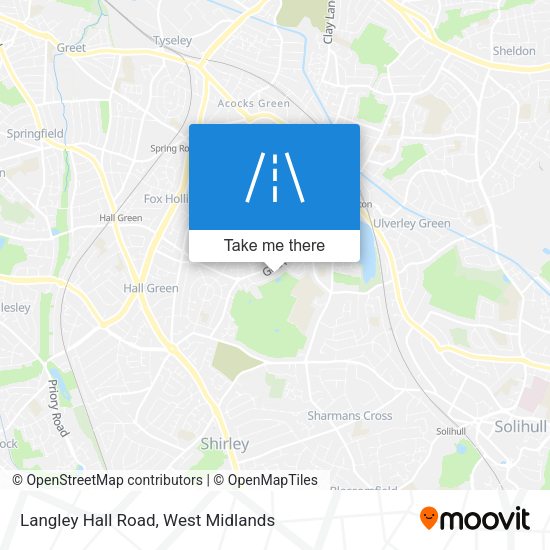 Langley Hall Road map