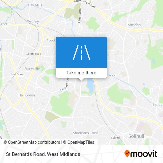St Bernards Road map