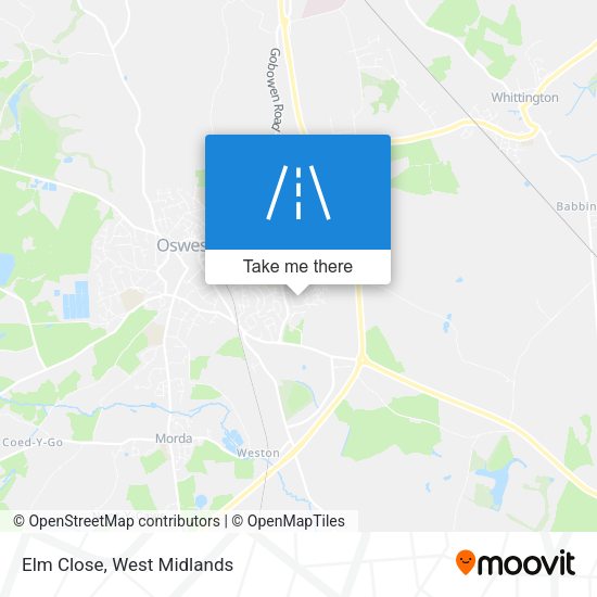 Elm Close map