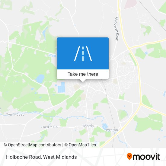 Holbache Road map