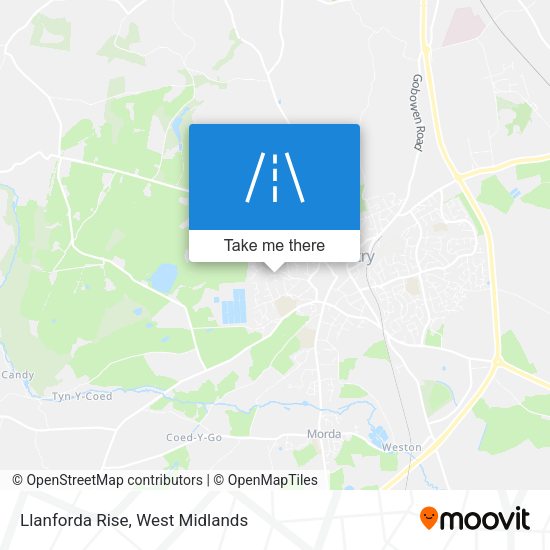 Llanforda Rise map