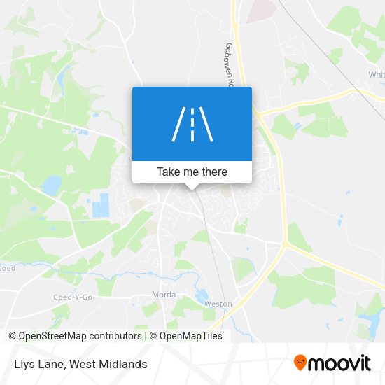 Llys Lane map