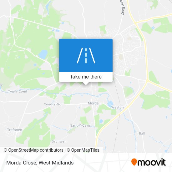 Morda Close map