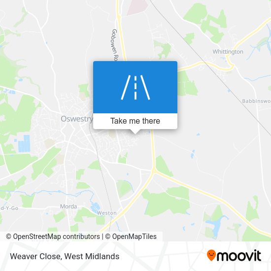 Weaver Close map