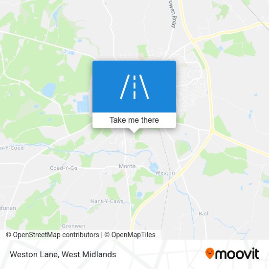 Weston Lane map