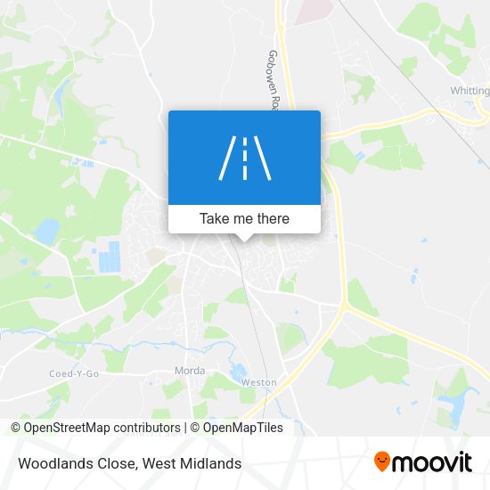 Woodlands Close map