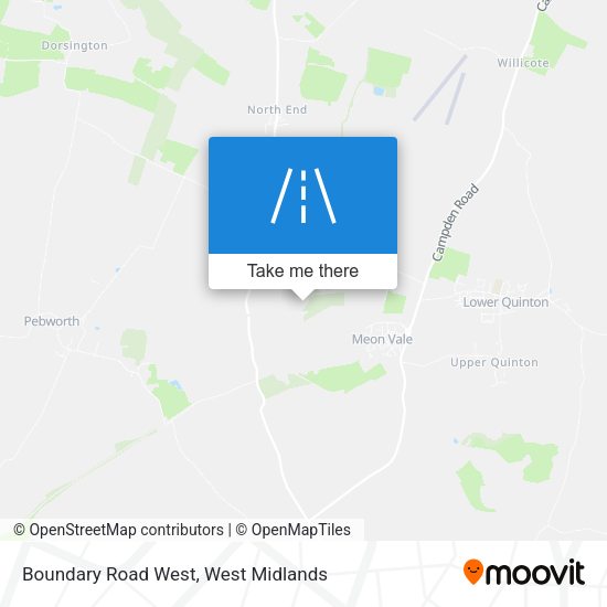 Boundary Road West map